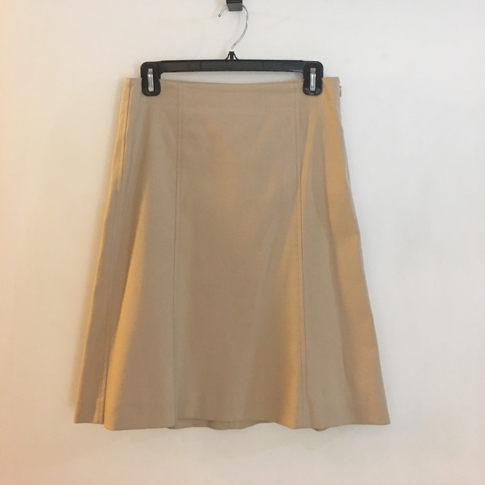 theory stretch khaki skirt