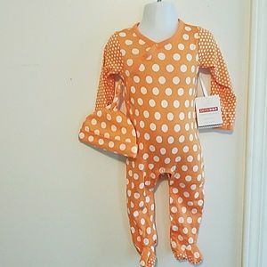 Baby footie and hat set