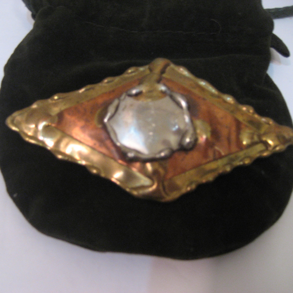 Bonnie Boynton Mixed Metal Belt Buckle Vintage