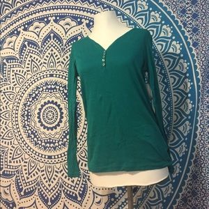 Teal NY and Company Long Sleeve Shirt