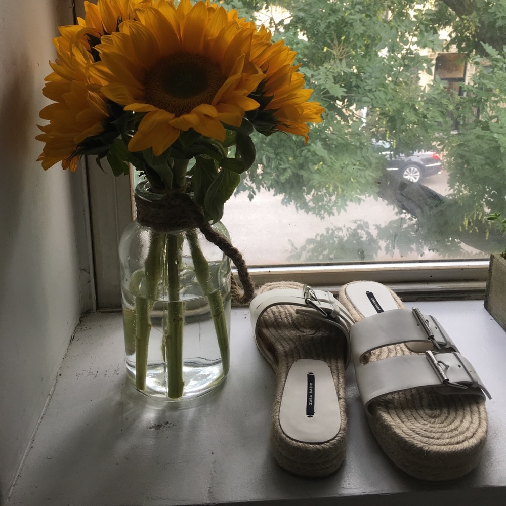 Zara espadrille slides
