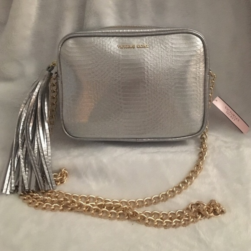 Victoria’s Secret silver crossbody bag