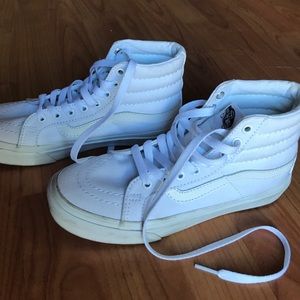 White High Top Vans BARELY USED