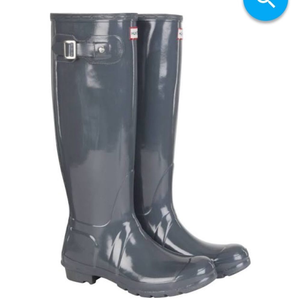 Hunter Gray Rainboots Size 6