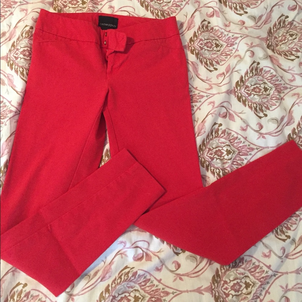 Cynthia rowley red work pants