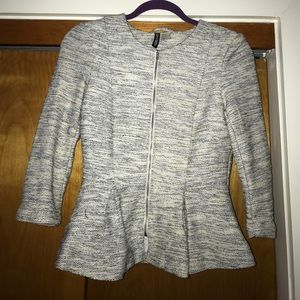 Peplum Tweed Blazer