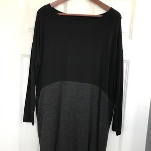Eileen fisher black and gray dress