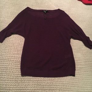See through purple dolman sweater