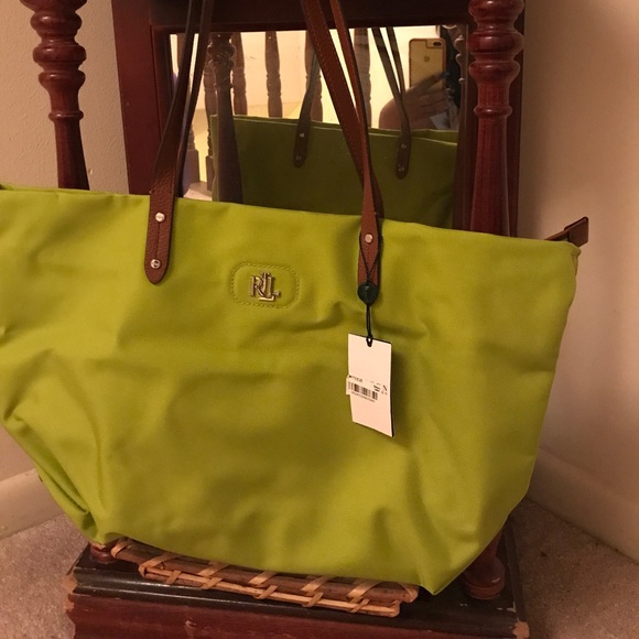 NWT Ralph Lauren Marcy Leather Tote in Red | Mercari NWT Ralph Lauren tote