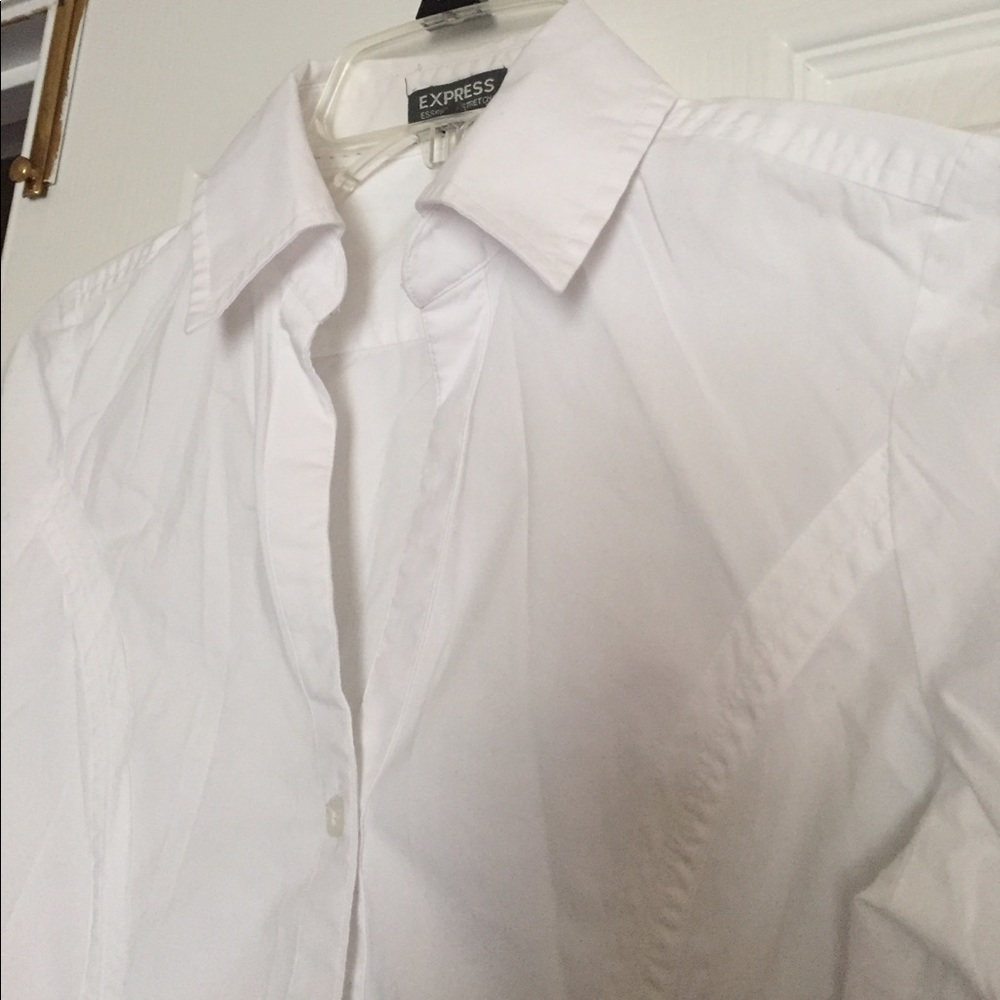 EXPRESS Size XS Button Down Shirt - V neck