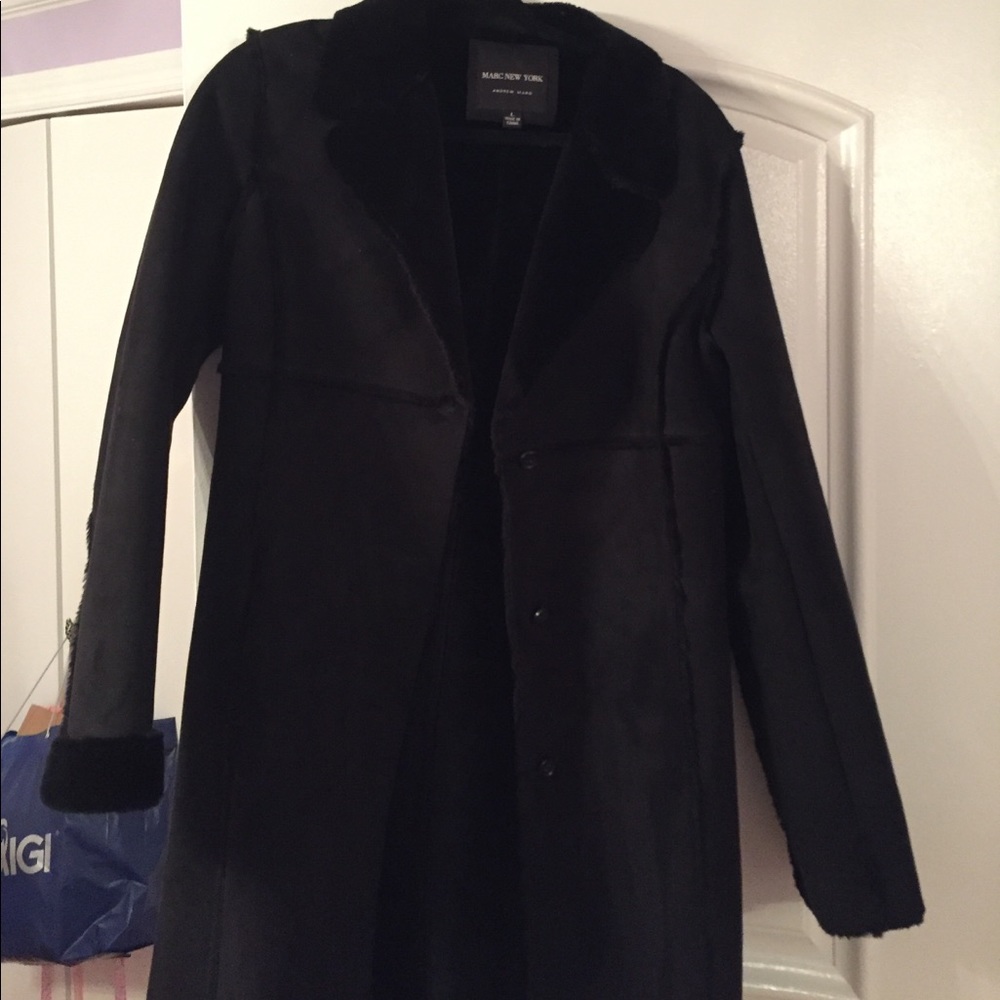 Andrew Marc brand new faux fur/ suede jacket
