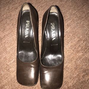 Prada Square-Toe Pump