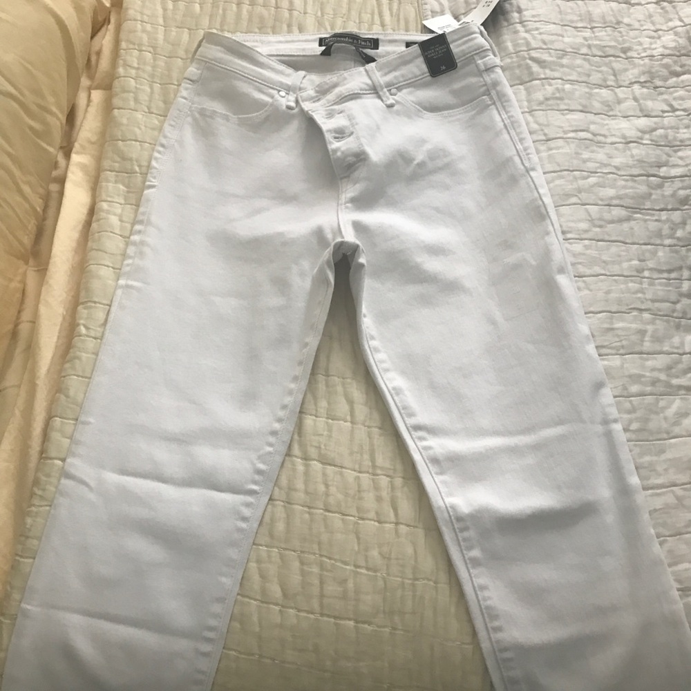 Abercrombie and Fitch white jeans