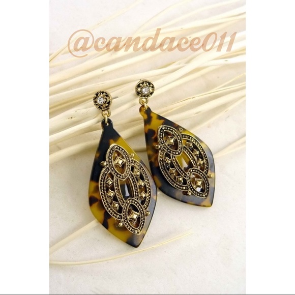 Tortious and Filigree Earrings - Picture 2 of 5