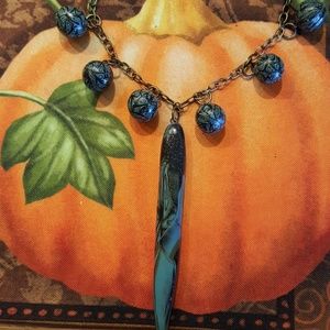 Hand carved and designed clay necklace