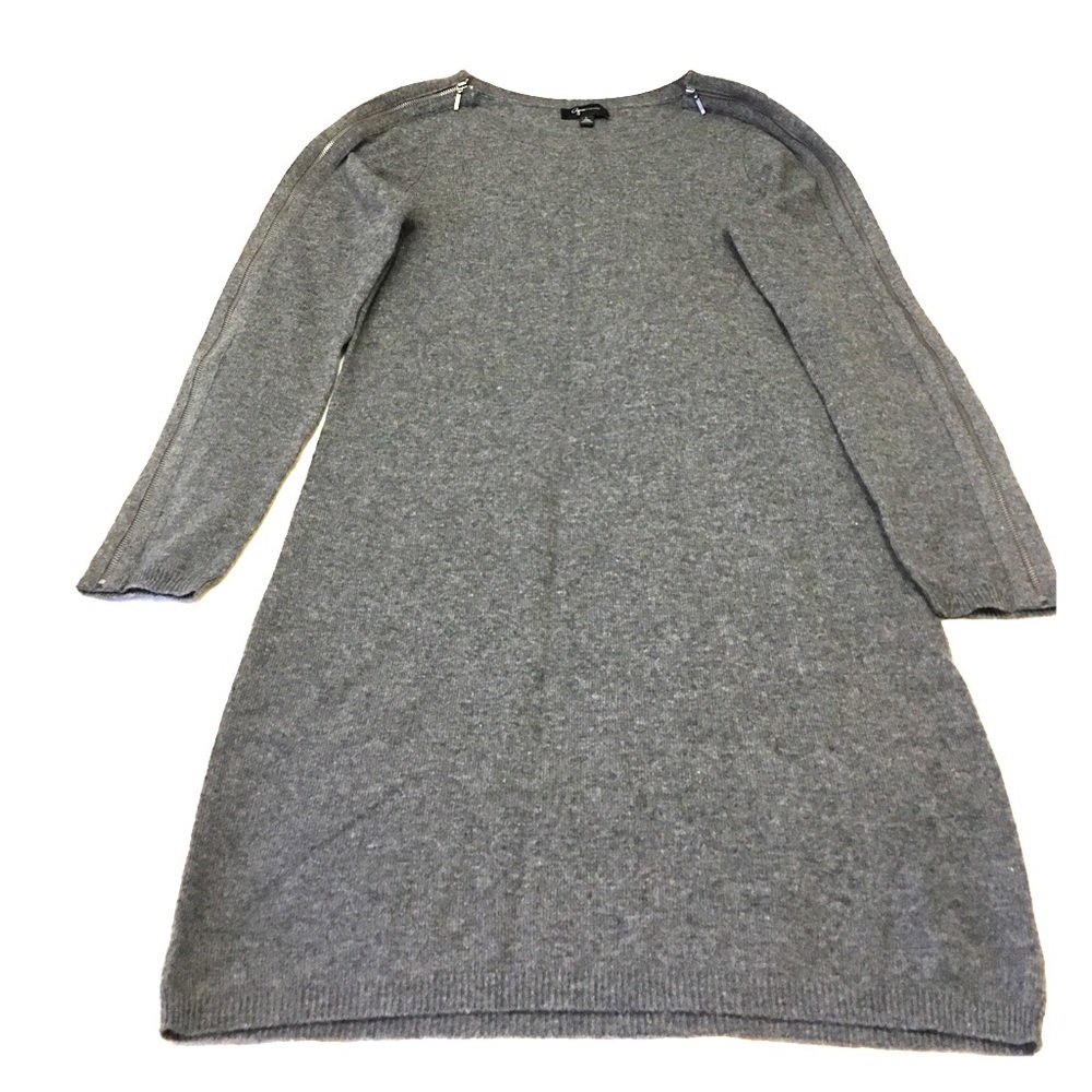 Aqua Gray 100% Cashmere Tunic Sweater Dress L
