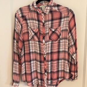 Large Plaid Button Down Shirt