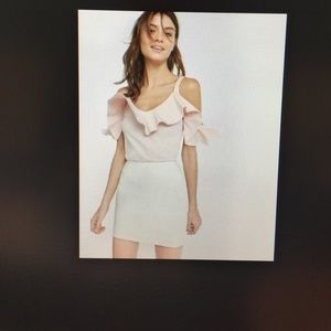 NWT express cold shoulder off millennial pink too