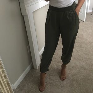 Green jogger pants