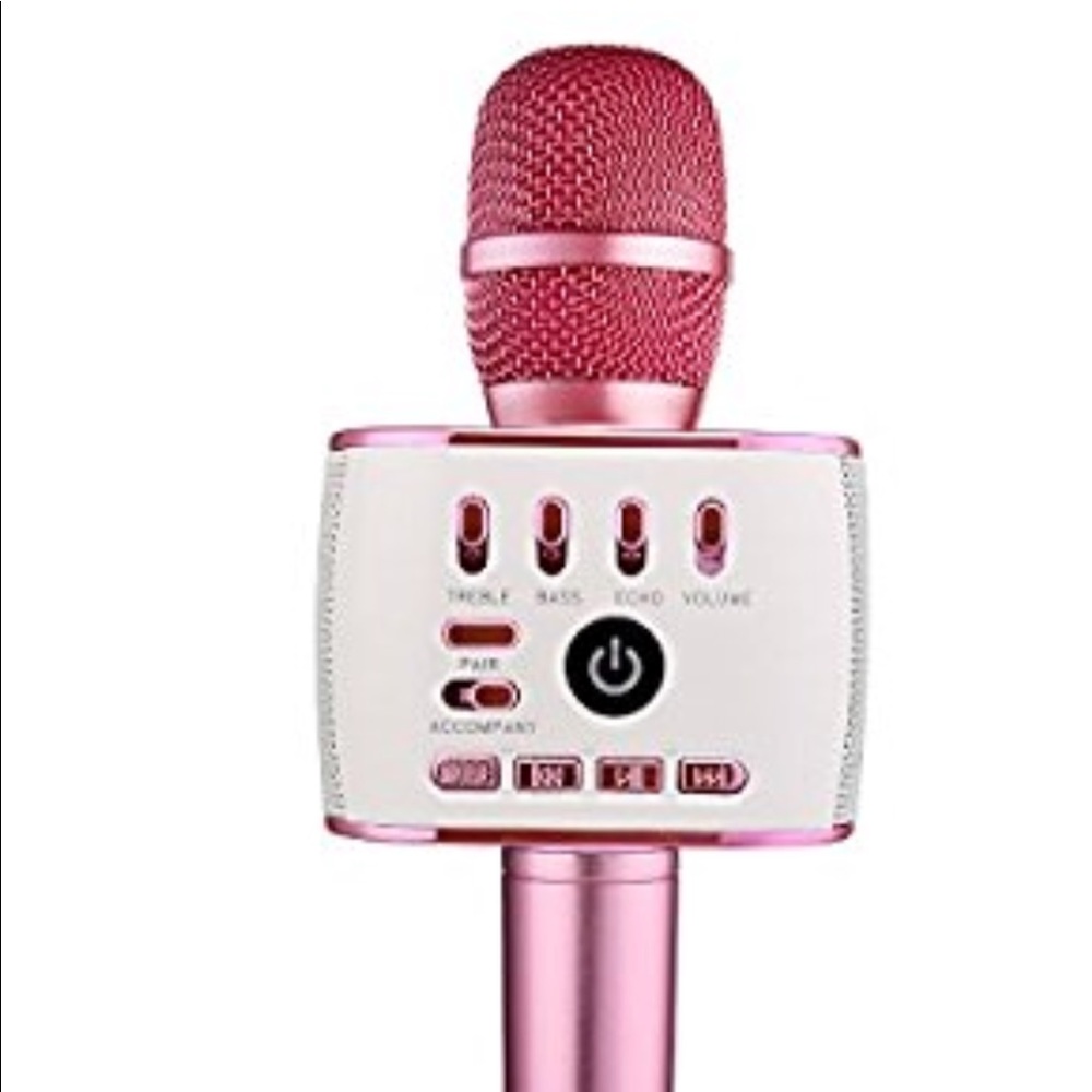 Portable karaoke microphone (pinkish / purple)
