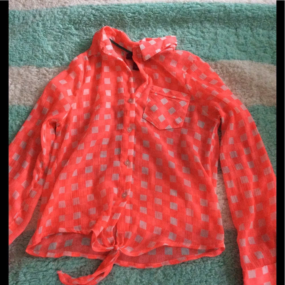 Button down checkered shirt