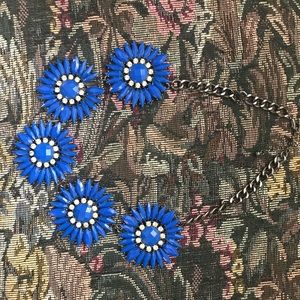 Cobalt blue bib necklace