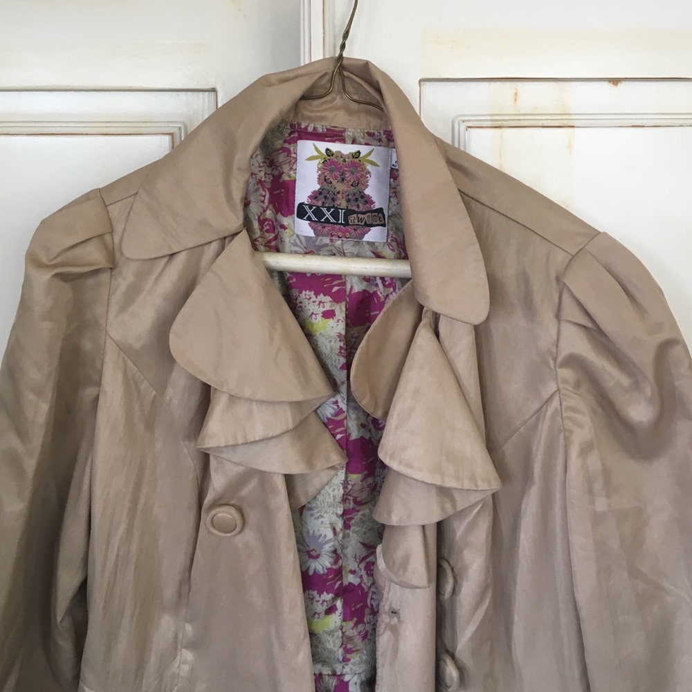 Forever 21 trench coat with pretty pattern