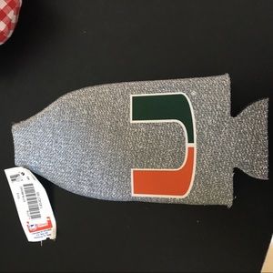 NWT University of Miami Bootle Koozie
