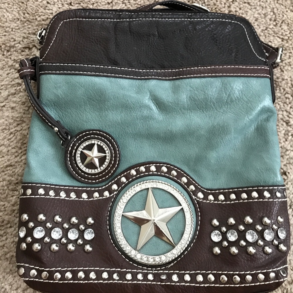 Turquoise Texas Star Crossbody