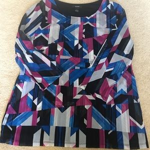 Alfani XL multi colored, tiered top
