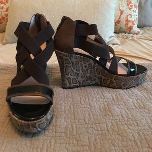 Taryn Rose wedge caged sandals