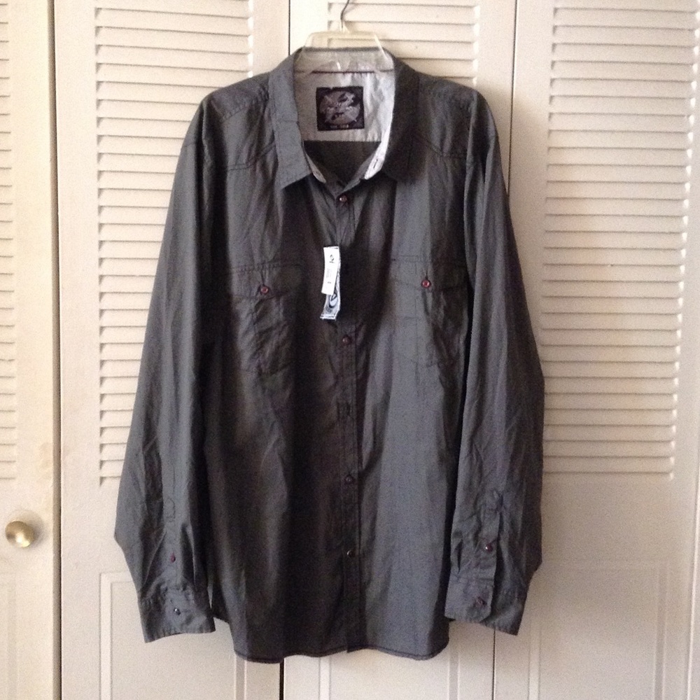 Drill Charcoal Dress Shirt