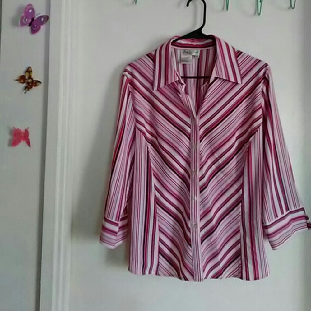 Pink striped top