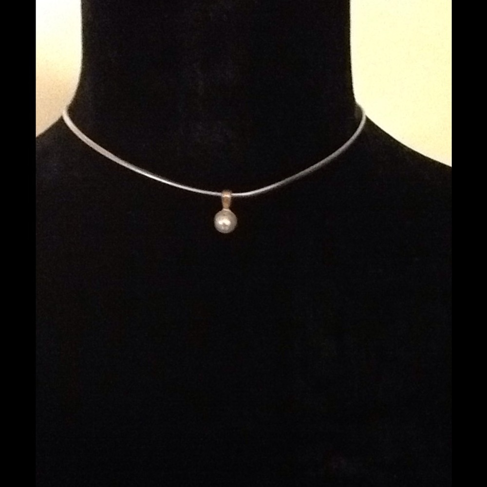 Silver and Pearl Choker