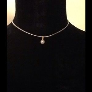 Silver and Pearl Choker