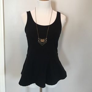 Express black peplum tank.