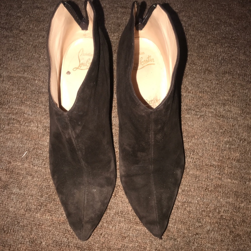 Christian Louboutin Suede Ankle Booties