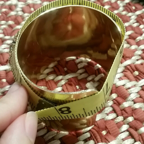 SOLD WIDE GOLD CUFF BRACELET - Picture 4 of 7