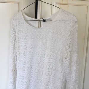 White croche dress