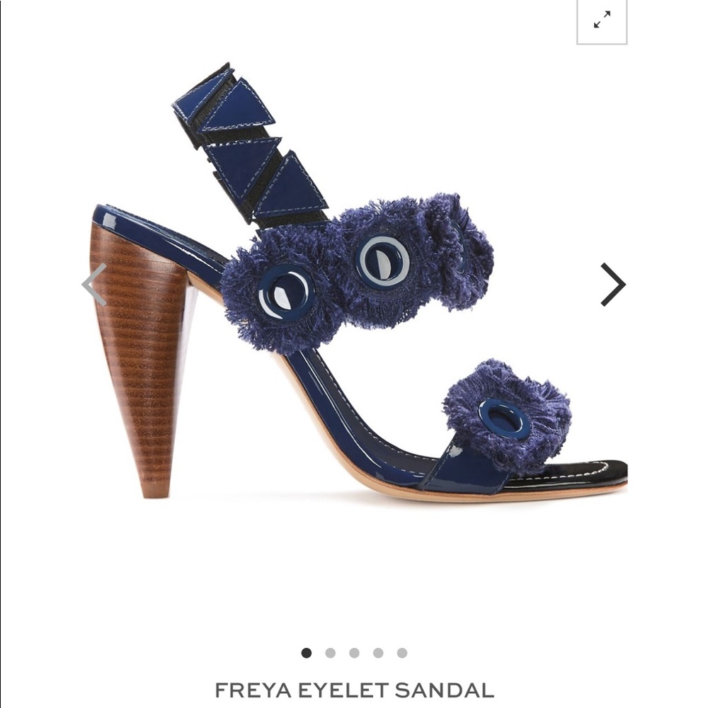Tory Burch Freya Eyelet Navy Sandal worn once