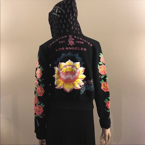 Christian Audigier Jackets & Blazers - New Christian Audigier Floral Hoodie.