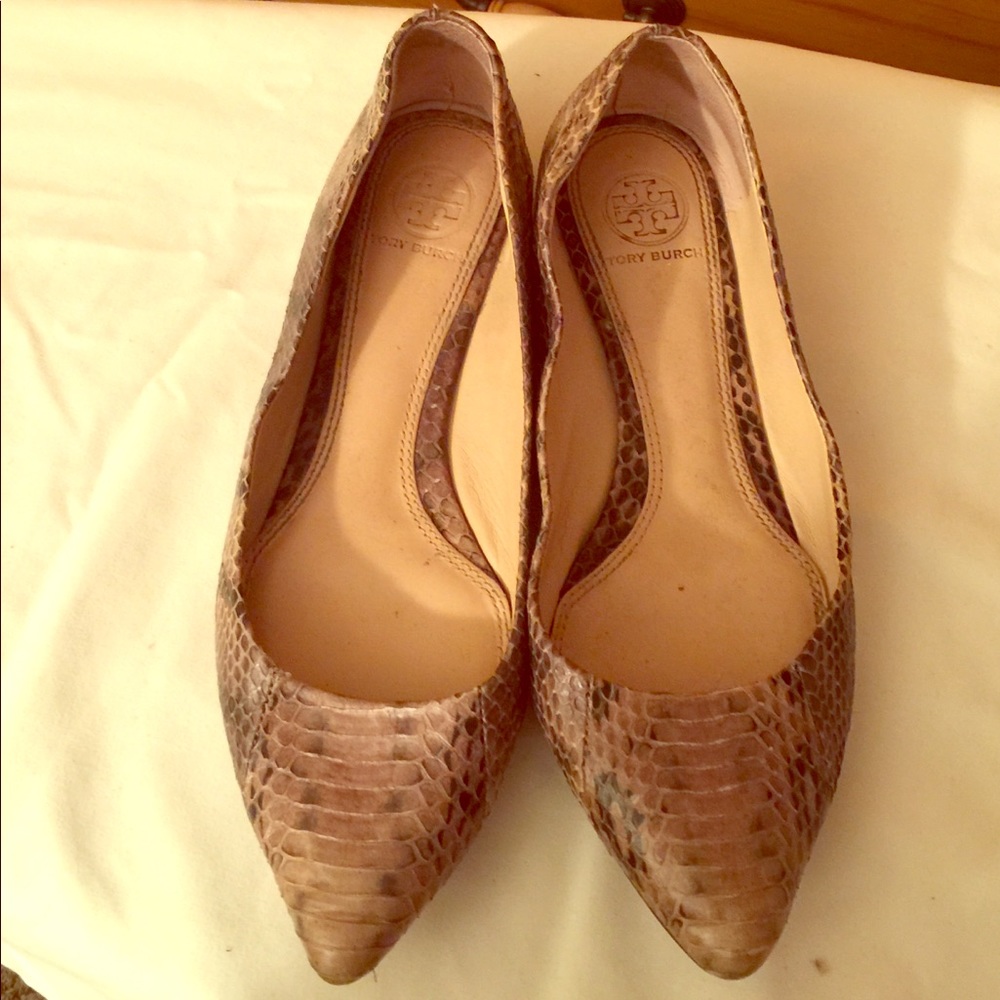 Tory Burch snakeskin flats
