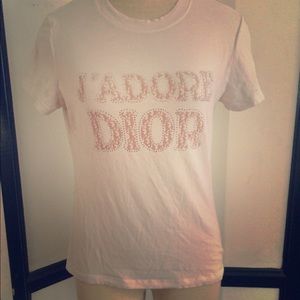 Christian Dior logo tee size 10