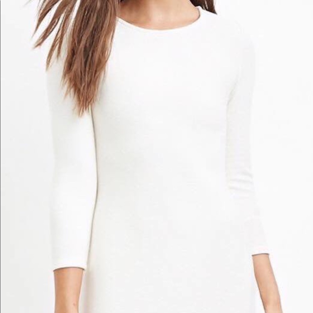 Short white long sleeve dress