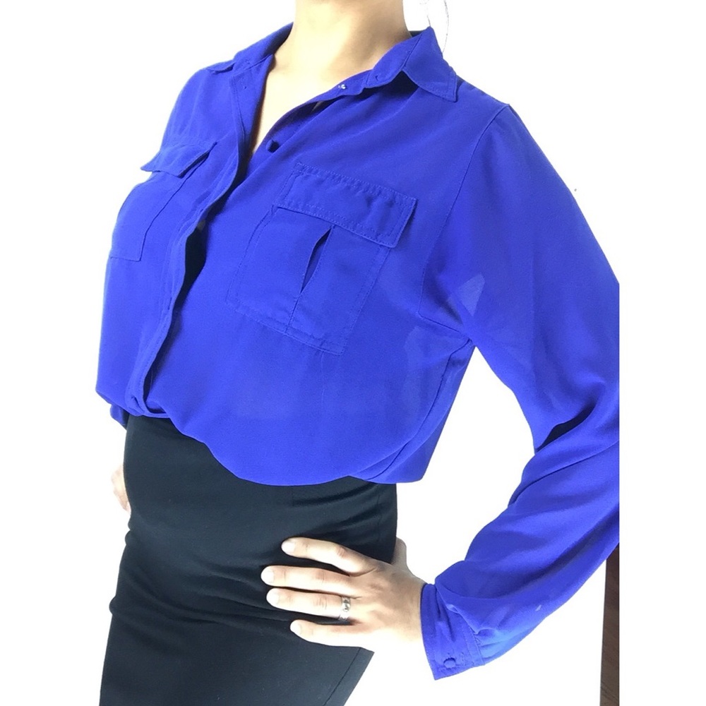 Forever 21 Blue Button Down Shirt.