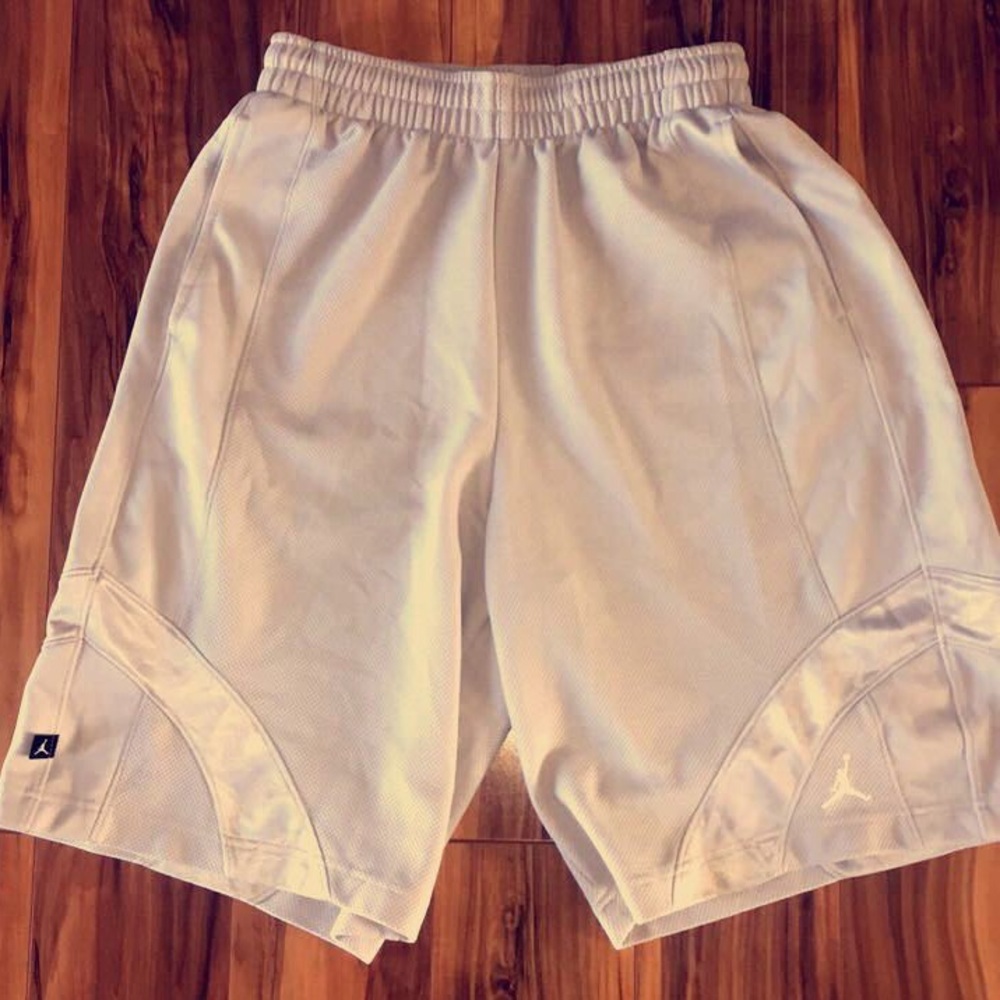 All white Nike basketball shorts