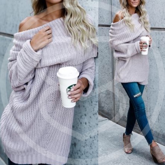 SYDNEY sweater top - MAUVE - Picture 4 of 5