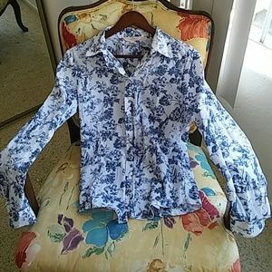 Brooks Brothers Button Down Print Blouse. Size 10