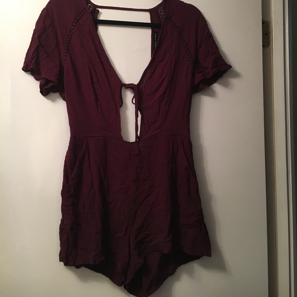 Kendall and kylie Maroon romper