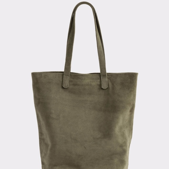 Baggu Handbags - Baggu Suede Leather Olive Green Tote